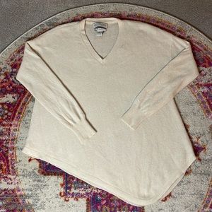 Rachel Zoe Asymmetric 100% Cashmere Sweater SZ L